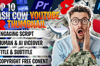 create automated youtube channel, top 10 cash cow faceless videos