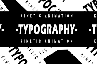 create unique kinetic typography and logo animated video