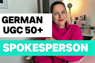 create german ugc spokesperson videos for 40plus audiences