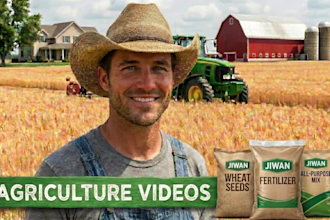 create videos for agriculture brands, seeds, sprays, and farming equipment