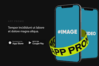 create modern mobile promo for app, web and game