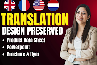 translate and adapt your brochure, flyer in english or french