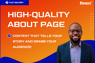write a high quality about page for your website
