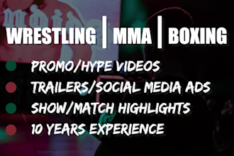 professionally edit wrestling and combat sports promo or highlight videos