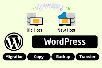 migrate, transfer, backup or update wordpress website to new host or domain