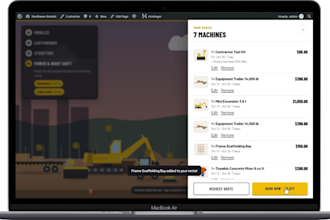 build a trailer, dumpster, truck or equipment rental booking website
