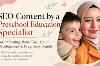write SEO parenting, pregnancy, baby care and child development blog articles