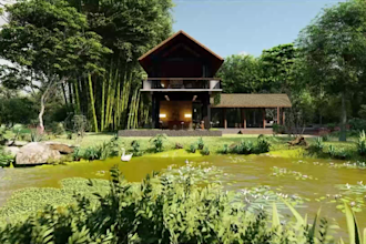 3d design realistic natural landscape, garden designs