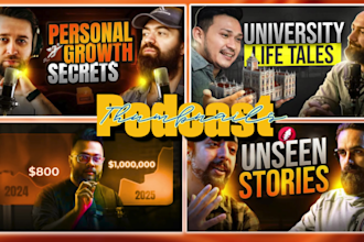 professional podcast thumbnail cover art design for youtube