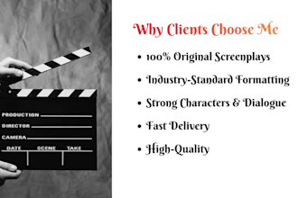 write screenplay, screenwriting, movie script, script writing, tv series