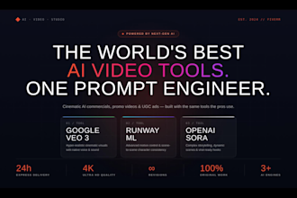 produce cinematic ai video ads as your ai video creator