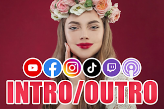 custom youtube intro, outro, logo animation or podcast intro