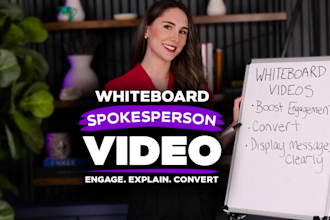 create a whiteboard style video with an actor