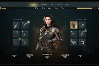 create aaa quality game ui ux design and hud for your game
