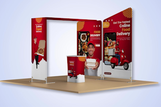design trade show booths, backdrops, and banners for exhibitions