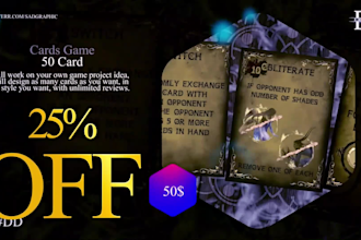 design creative and professional cards game for you