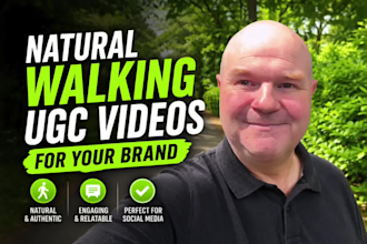create natural walking UK male ugc video ads for your brand
