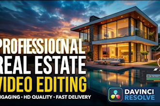 edit real estate drone videos and interior walkthroughs professionally