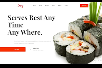 build a restaurant website with online ordering , gym website