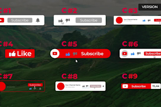 design youtube promo, buttons and end screen