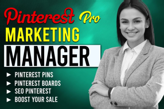 be your pinterest marketing manager SEO expert, with pins and boards