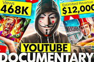 create youtube faceless documentary videos for cash cow channel