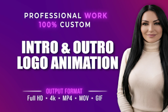 create custom logo animation intro and outro