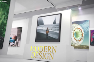 create 3d nft slideshow art gallery video