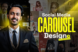 design eye catching instagram and linkedin carousels with a premium look