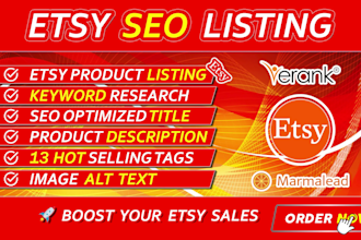 do etsy seo listings, etsy product listings, to boost your etsy sales