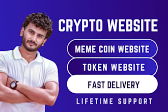create crypto token website, coin or meme website