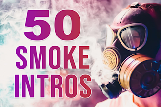 make 50 smoke logo intro video animations