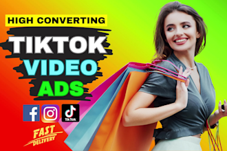 create tik tok video ads, facebook video ads for dropshpping
