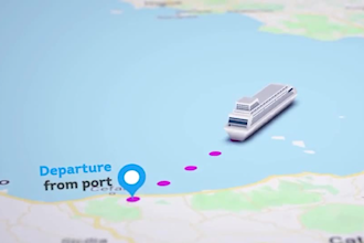 create a travel path map animations