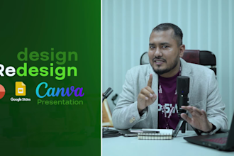 edit or redesign powerpoint presentations, canva or google slides
