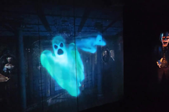 horror vj loops, halloween hologram, projection mapping, immersive stage visuals