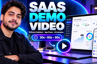 create saas animation and demo videos