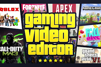 do youtube funny gaming video editing, gaming highlight and twitch stream