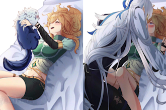 draw anime art illustration, pfp, character design, fanart and vtuber