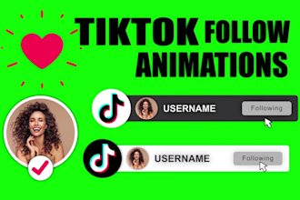 create tiktok follow animation