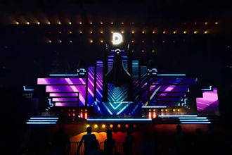 do 3d stage lighting, event stage, led wall, stage visual and stage branding