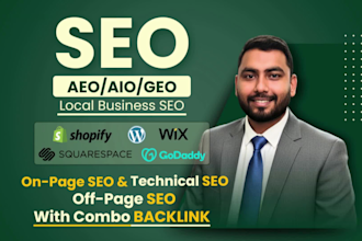 on page optimization for website and local SEO service with geo, aeo, aio