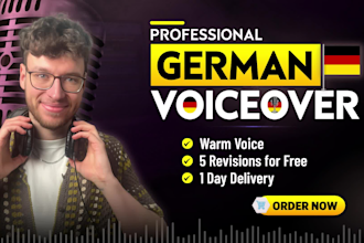 produce a german elearning voice over within 1 day