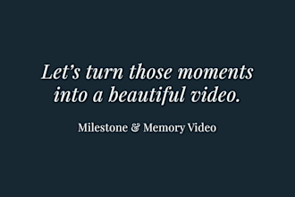 create a beautiful milestone video for any special occasion