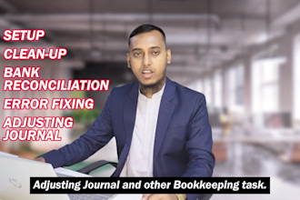 do quickbooks bookkeeping, clean up, bank reconciliation