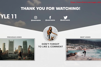 do custom youtube end card end screen outro video