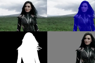do rotoscoping, green screen keying for visual effects