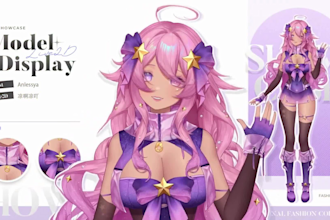 design and rig 2d v tuber, anime, live2d rigging, vtuber avatar using live2d