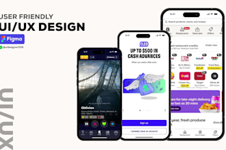 do app ui ux, web ui ux, dashboard and product ui ux design in figma