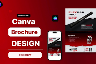 design canva brochures, booklets and company profiles with copywriting